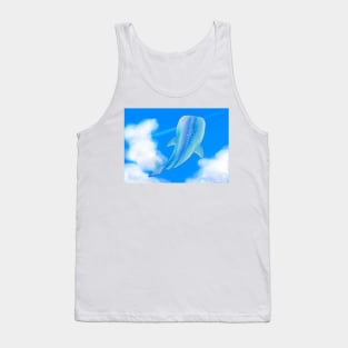 whale shark swimming in the sky Tank Top